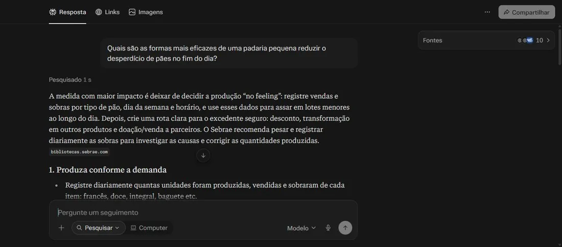 Outra pesquisa: a resposta cita de onde tirou a informação, aqui o Sebrae.